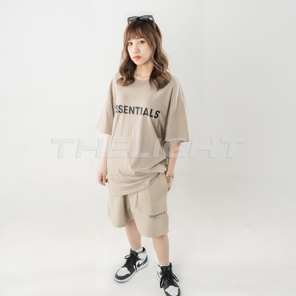 Quần short FEAR OF GOD FOG ESSENTIALS unisex TLS thời trang nam nữ chất liệu nỉ bông cao cấp