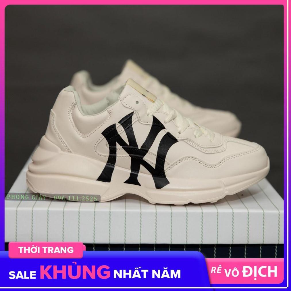 Giày Thể Thao Nam Nữ Cổ Cao N.Y Chữ Đen (Full box - Bill)