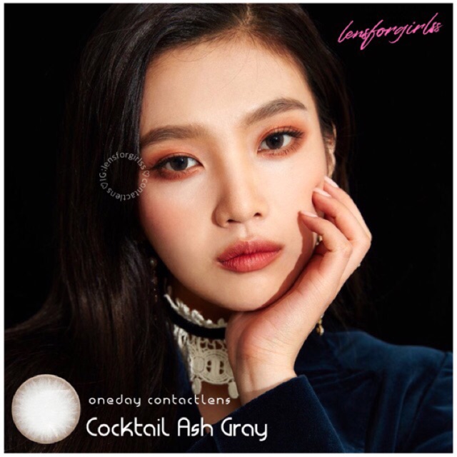 Kính áp tròng 1 ngày COCKTAIL ASH GRAY của Lensme (Korea)