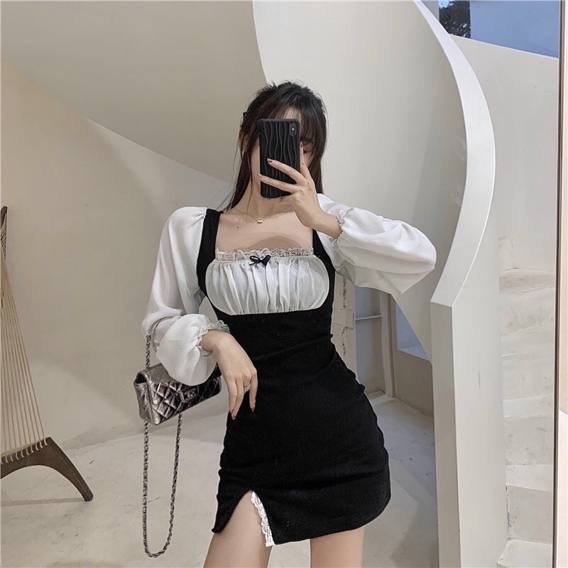 [ORDER] ĐẦM PHỐI ĐEN TRẮNG