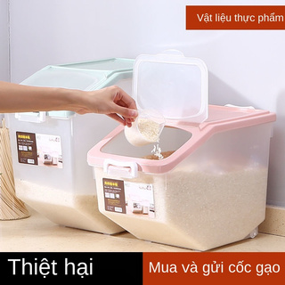 Chống ẩm và côn trùng gia dụng 20 kg 30 50 Thùng đựng gạo bột kín 10 5kg