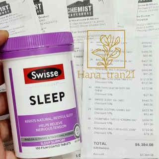 Viên hỗ trợ giấc ngủ sleep swisse mẫu mới 100 film coated tablets
