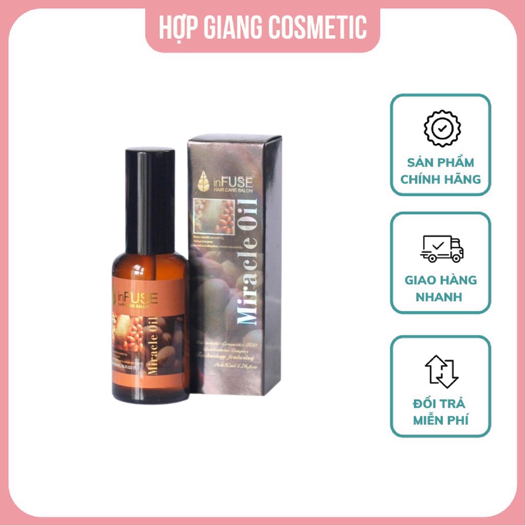 Dầu dưỡng tóc Cà Phê Miracle Oil dưỡng tóc, ngăn ngừa xơ rối, không làm bết tóc