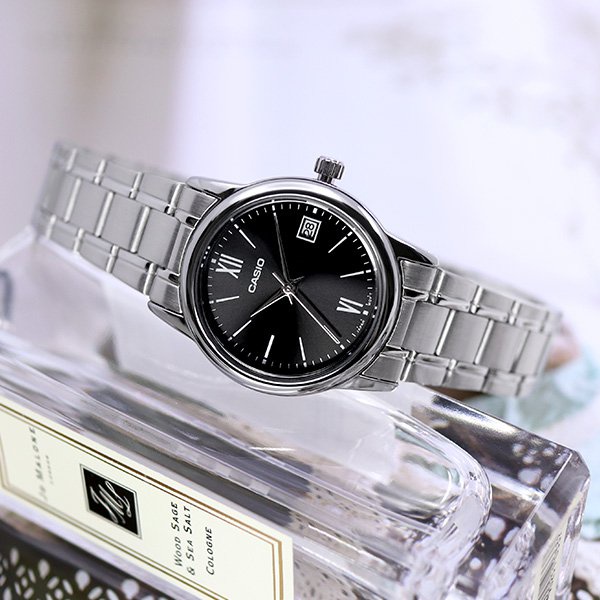 Đồng Hồ Nữ Dây Thép Casio Standard LTP-V002D-1B3UDF Chính Hãng - LTP-V002D-1B3