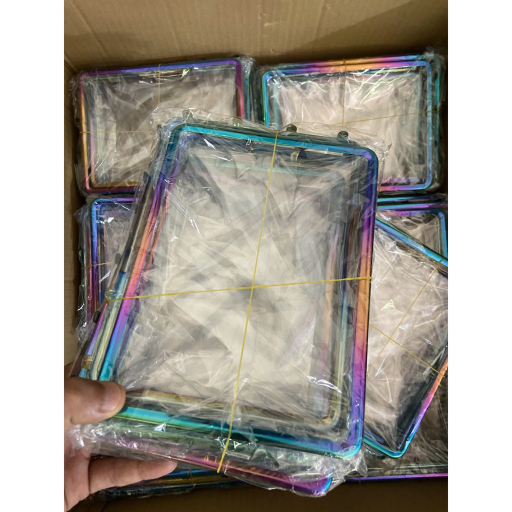 Sỉ 10 Khung Ốp Biển Số Xe Máy Titan 7 Màu