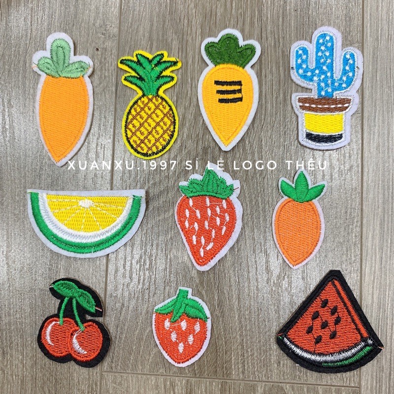 Sticker , Logo thêu các loại quả
