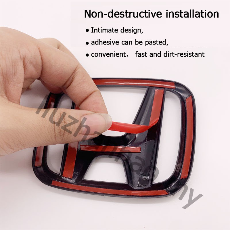 Honda jazz / city / hrv / civic / brv / logo Chữ h Màu Đen Sáng Bóng  1 Miếng Dán Không Phai Màu
