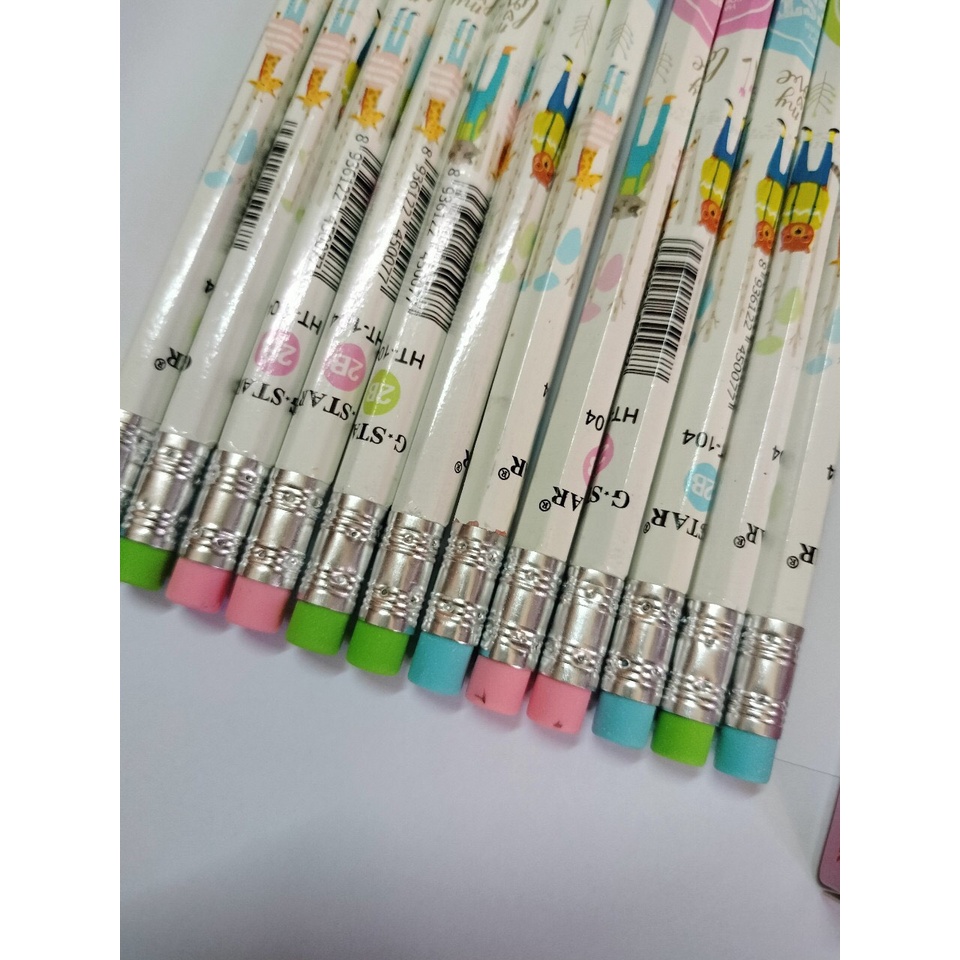 Hộp 12 cây viết chì gỗ cao cấp 2B G-star HT-104