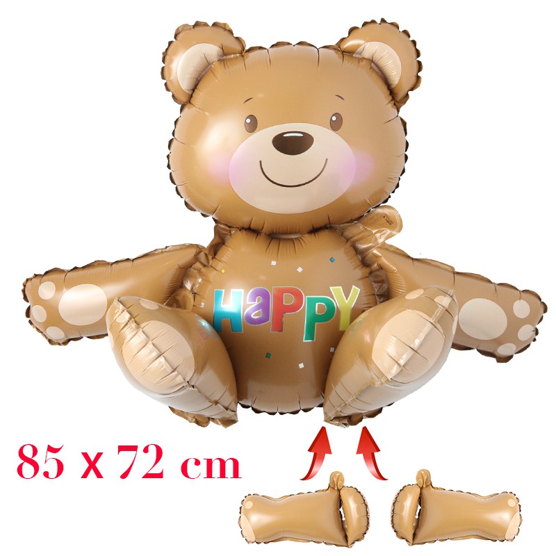 1 bong bóng hình gấu 3D trang trí tiệc