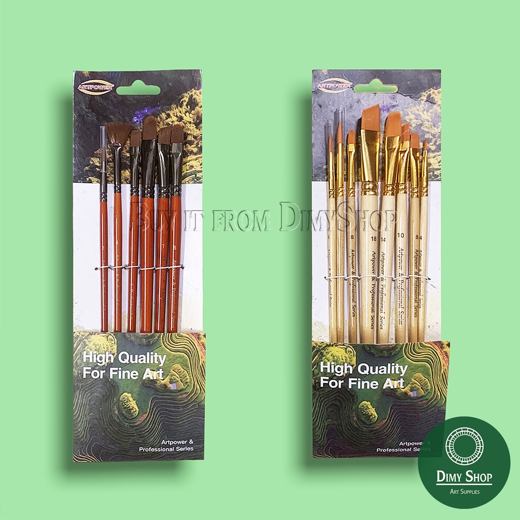 Bộ cọ vẽ màu gouache, acrylic nhiều đầu cọ ART POWER học sinh