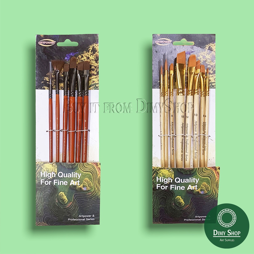 [DIMY SHOP] Bộ cọ vẽ màu gouache, acrylic nhiều đầu cọ ART POWER học sinh