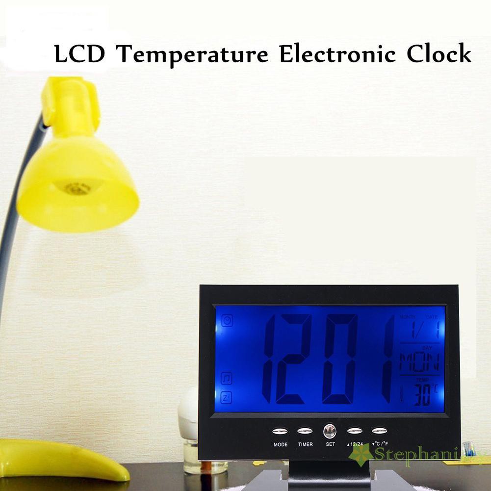 1 Đồng Hồ Điện Tử Đo Nhiệt Độ, Độ Ẩm Với Màn Hình Lcd