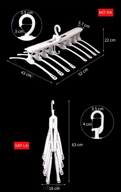 Móc quần áo đa năng thông minh