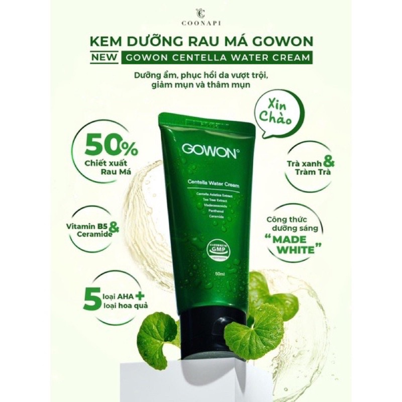 Kem dưỡng phục hồi da mờ thâm rau má GOWON