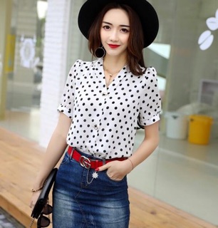 Sơ mi chấm bi