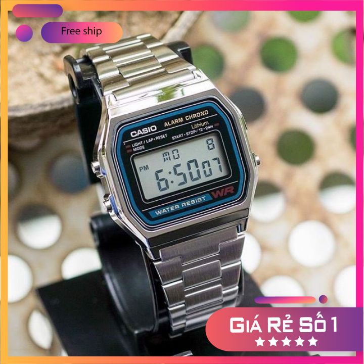 Đồng Hồ Casio WR A159 Classic Chống Nước, Dây Thép Không Gỉ