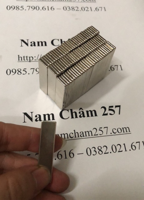 5 viên nam châm viên khối 40x10x2mm - loại nam châm trắng đất hiếm lực hút mạnh