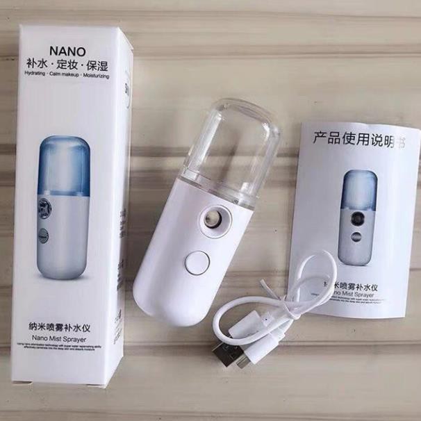 Máy Phun Sương Xông Hơi Mặt NaNo Mini Cầm Tay Hỗ Trợ Dưỡng Da Cấp Nước Tối Đa