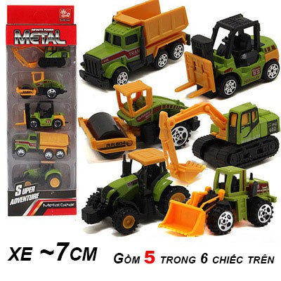 Tổng hợp các bộ xe đồ chơi cho bé, xe ~7-8 cm có Chạy cót, khung Kim Loại chống va đập, đồ chơi bền bỉ cho bé