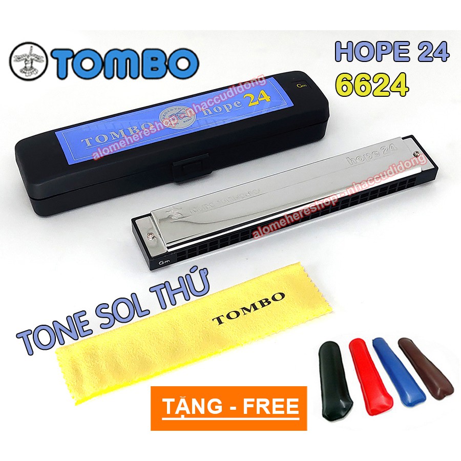 Kèn harmonica tremolo Tombo Hope 24 6624 Key Gm Tone Sol Thứ Có Clip Test Âm