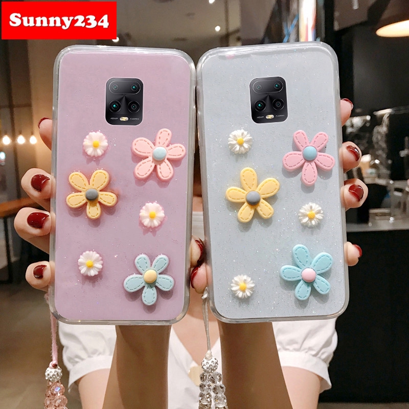 ins Fashion 3D Sun Flower Soft Case Redmi 9 Case Redmi Note 9 Pro Max 9S Note 8 7 Pro Xiaomi 10 9 A3 Lite