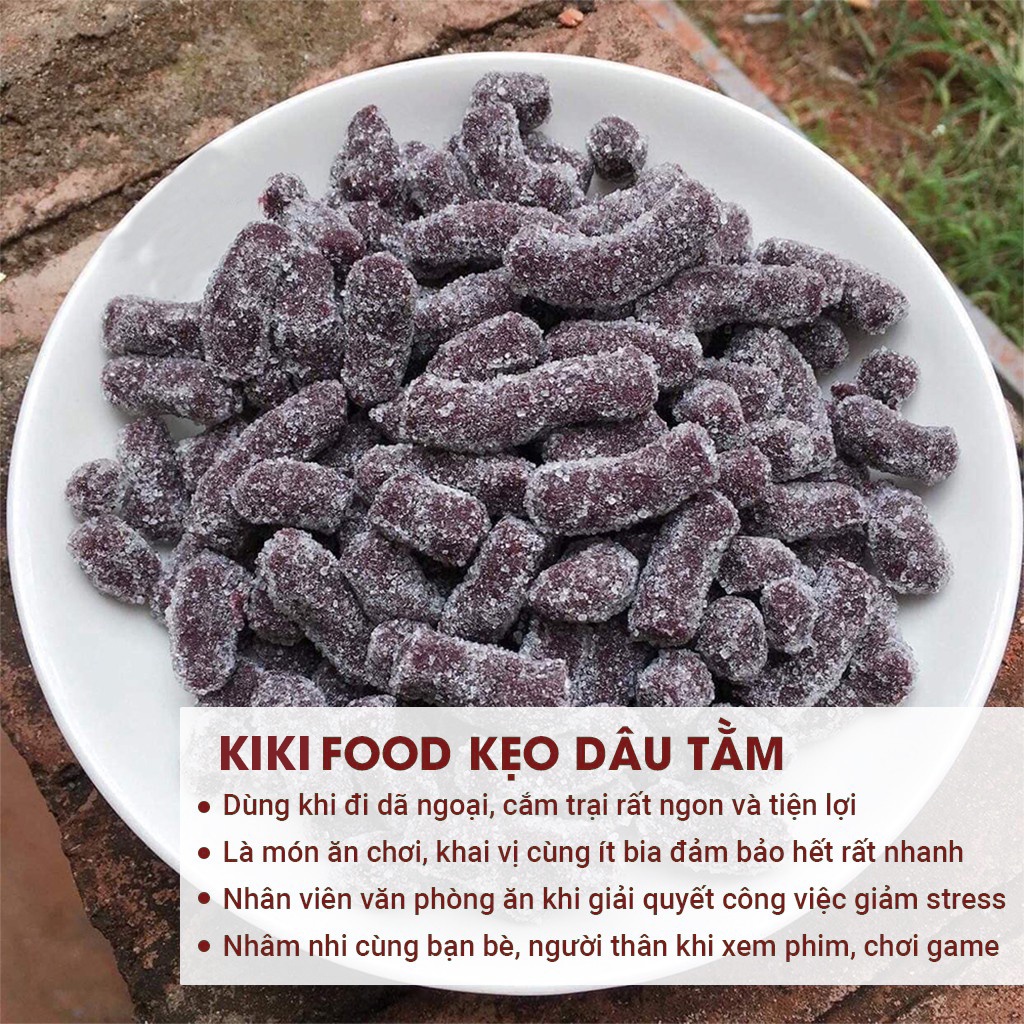 Kẹo dâu tằm Đà Lạt 500G KIKIFOOD vừa ngon vừa rẻ, đồ ăn vặt Việt Nam an toàn vệ sinh thực phẩm