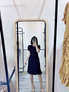 Đầm nhún eo