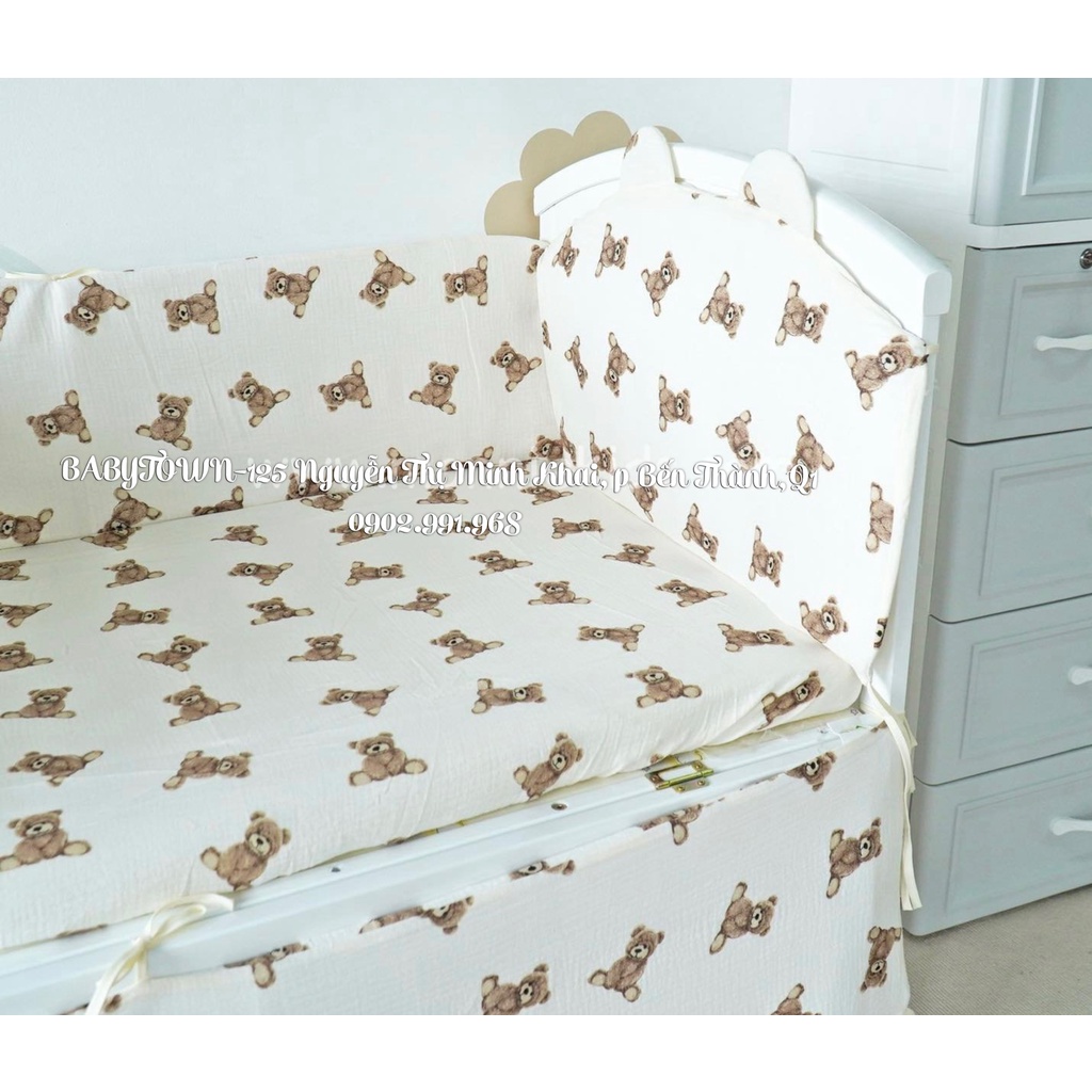 Nôi/Quây cũi gỗ đa năng cho bé 6in1 MonMon/Mochee