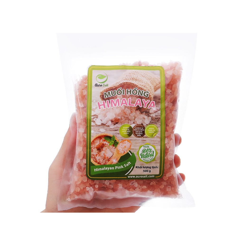 Muối hồng Himalaya Auro Salt hạt to gói 500g