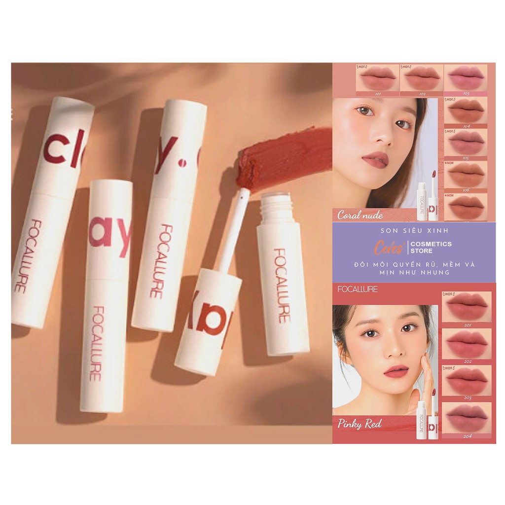 Son Kem Focallure - Son Kem Lì Màu Nhung Mịn 16g | BigBuy360 - bigbuy360.vn