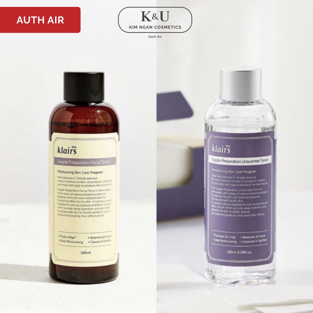Nước Hoa Hồng Klairs Supple Preparation Toner - 180ml - Xuất Xứ Hàn Quốc