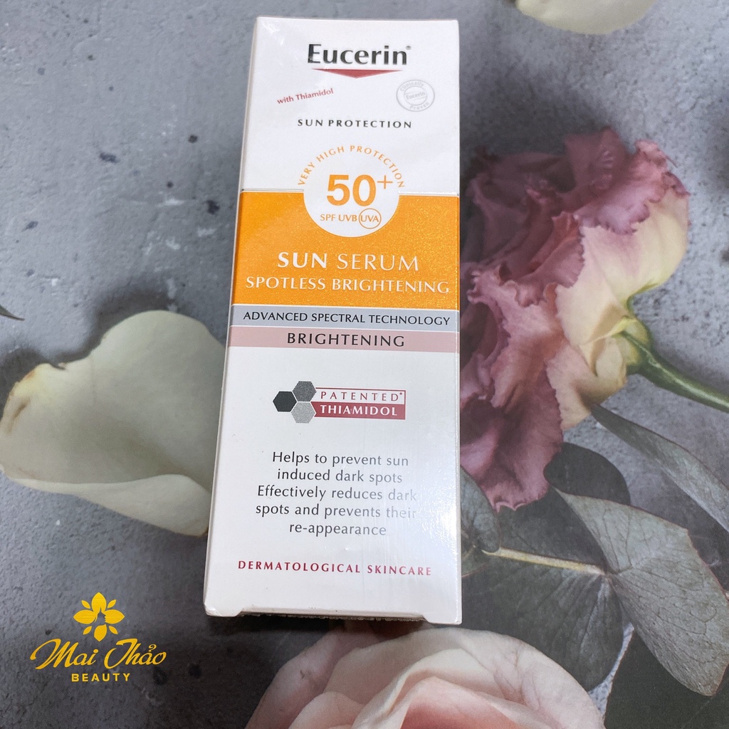 Eucerin Kem Chống Nắng Giúp Giảm Thâm Nám Và Dưỡng Trắng Da Sun Serum Double Whitening SPF50+ (50ml)
