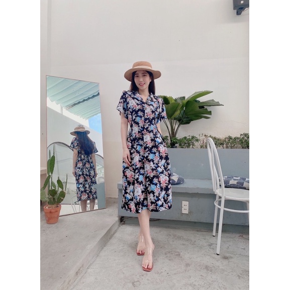 Đầm mãi hoa cổ vét size 45-75kg