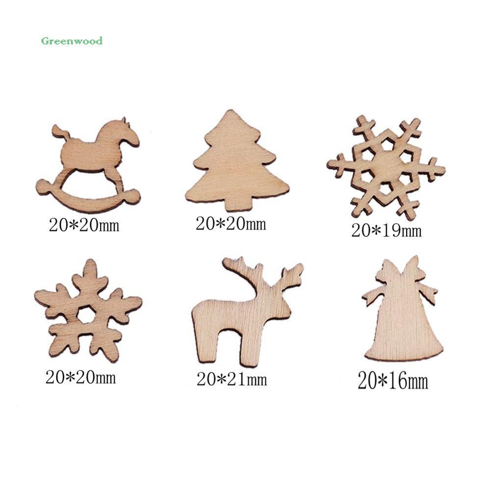 Set 50 miếng gỗ trang trí chủ đề Noel