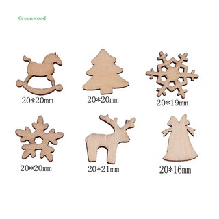 Set 50 miếng gỗ trang trí chủ đề Noel