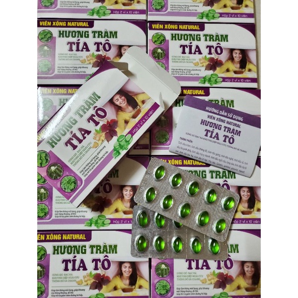 Viên xông Hương Tràm Tía Tô ( hộp 20 viên)