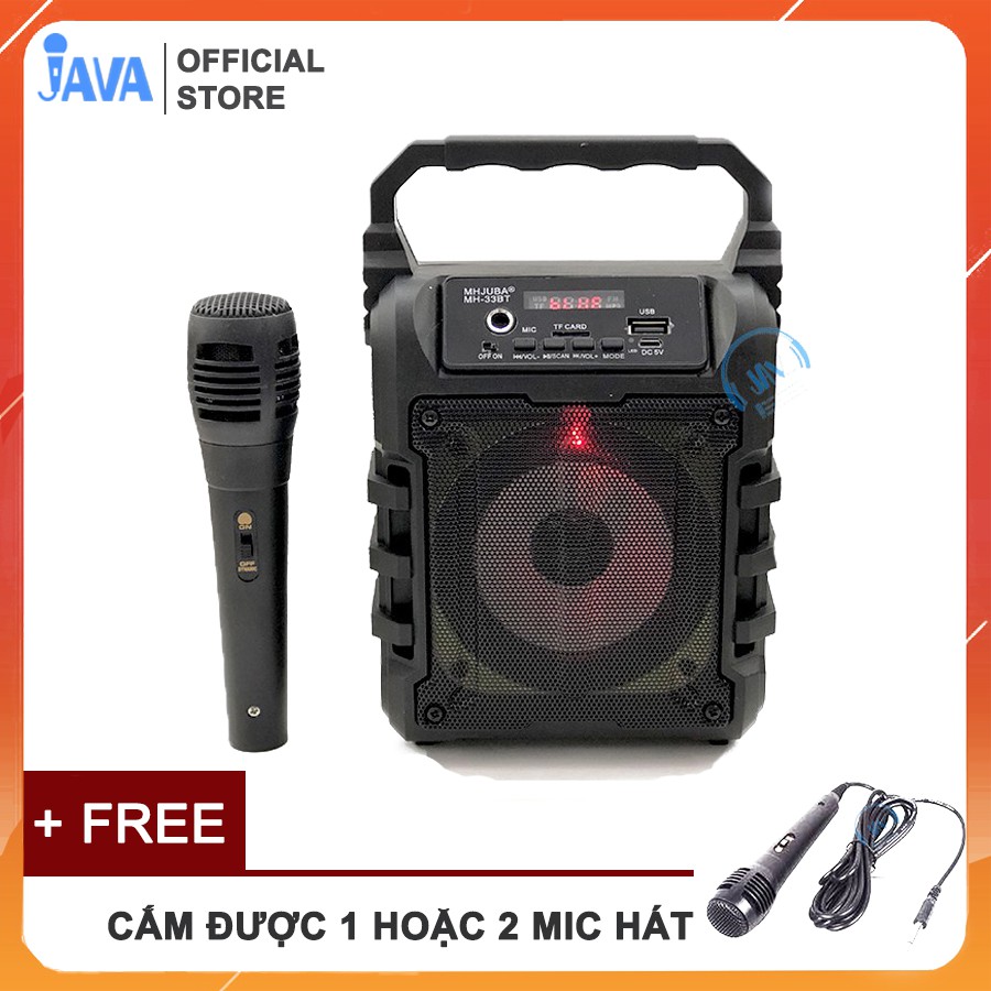 Loa Kẹo Kéo Karaoke Bluetooth Mini - Loabluetooth [TẶNG 1 HOẶC 2 MIC KARAOKE CÓ VANG 100K]