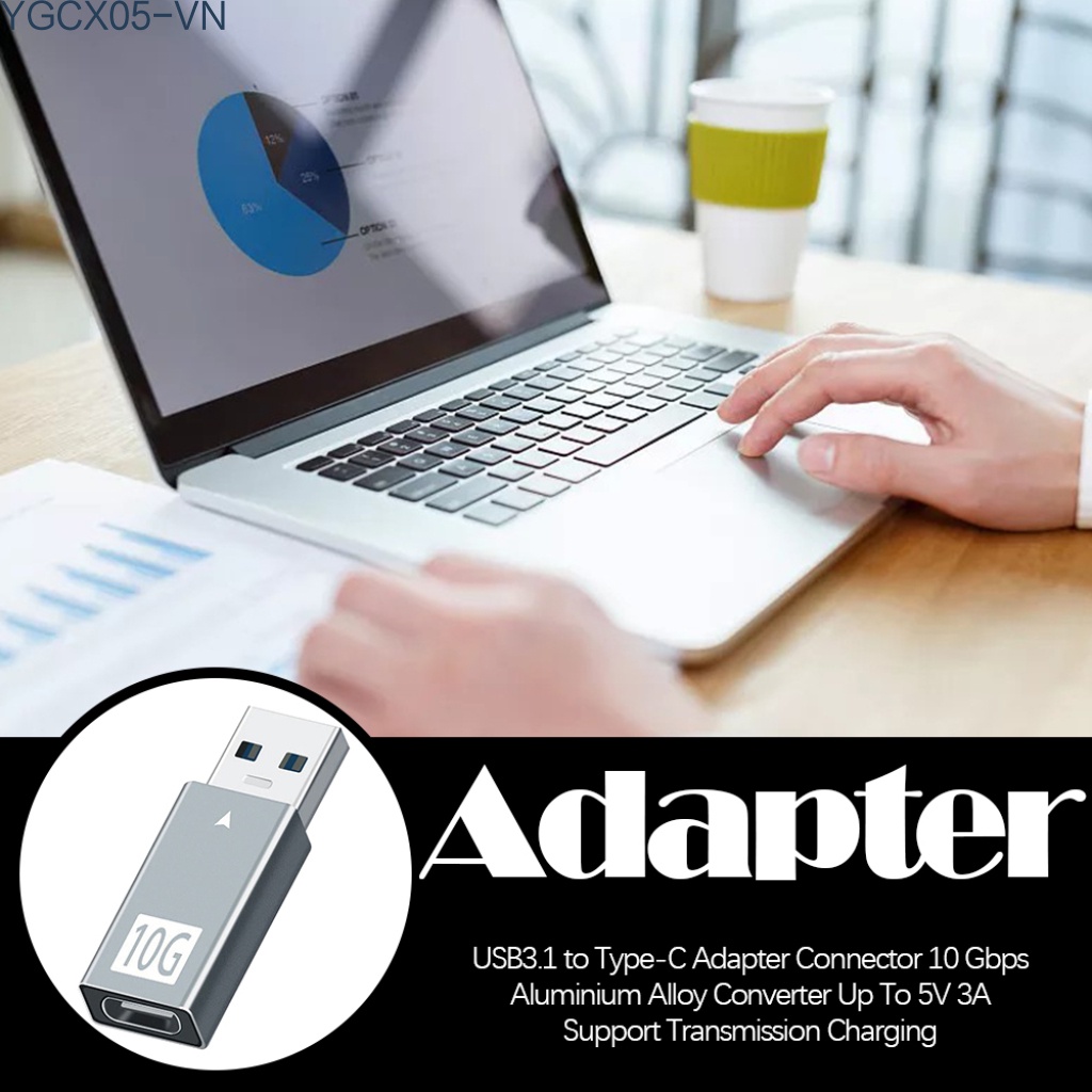 Đầu Chuyển Đổi Usb3.1 Sang Type-C 10 Gbps 5v 3a Bằng Hợp Kim Nhôm | BigBuy360 - bigbuy360.vn