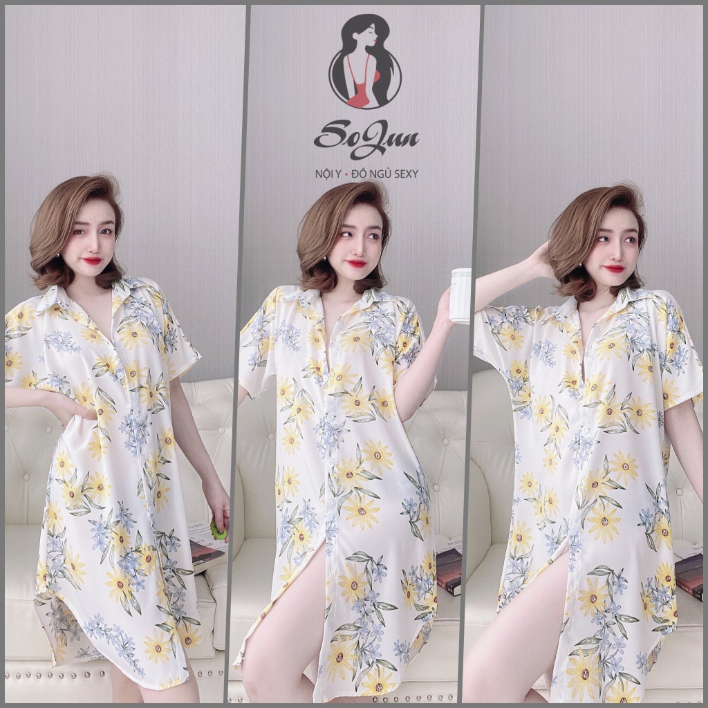Áo Sơ Mi Ngủ Mango SOJUN Đồ Ngủ sexy &lt; 65kg