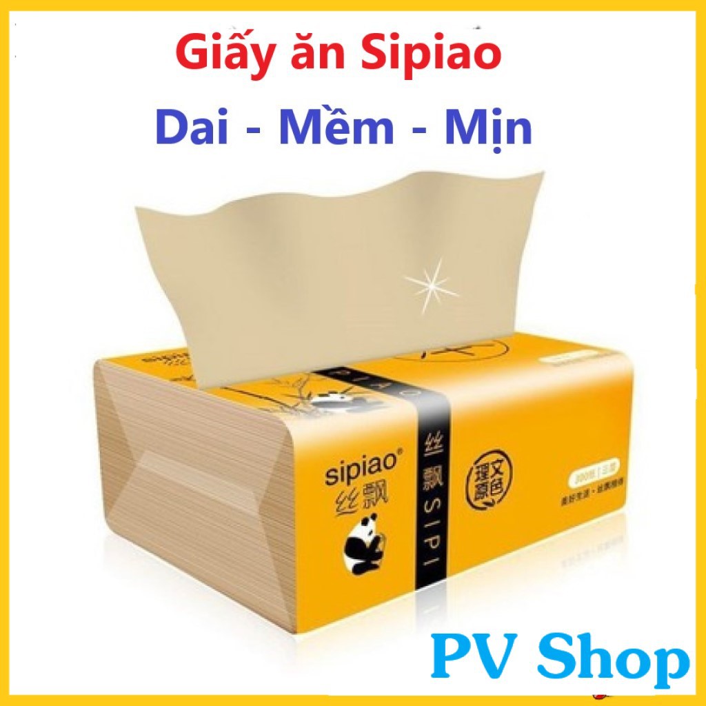 Giấy Ăn Than Tre Gấu Trúc Hoạt Tính Siêu Dai SIPIAO Cao Cấp