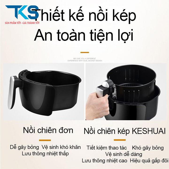 Nồi chiên không dầu BOVANA 4,5l-5,5l BH 12 tháng, công nghệ mới an toàn cho mọi gia đình, nồi chiên gà, nồi chiên khoai