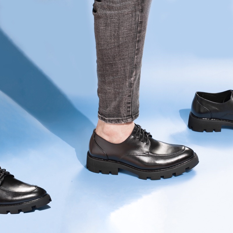 Giày tây thời trang, giày công sở, giày da bò tăng cao 6CM