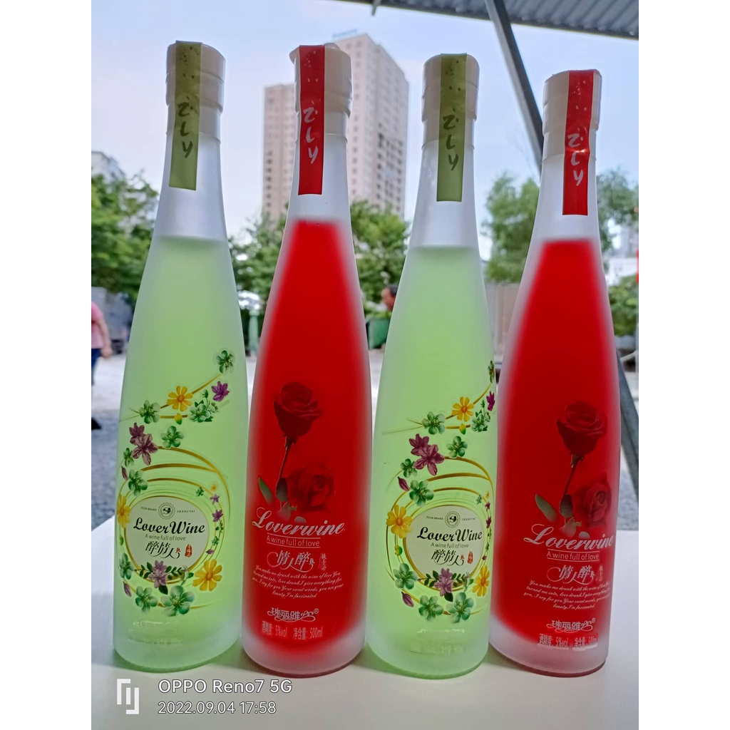 [ Hàng mới ] Vang tình nhân / Nước trái cây lên men/ nước hoa quả lên men tốt cho sức khỏe chai 500ml