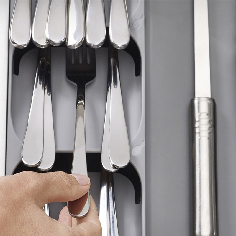 Khay đựng thìa, nĩa và dụng cụ nhà bếp - hộp chia ngăn chứa đồ đa năng