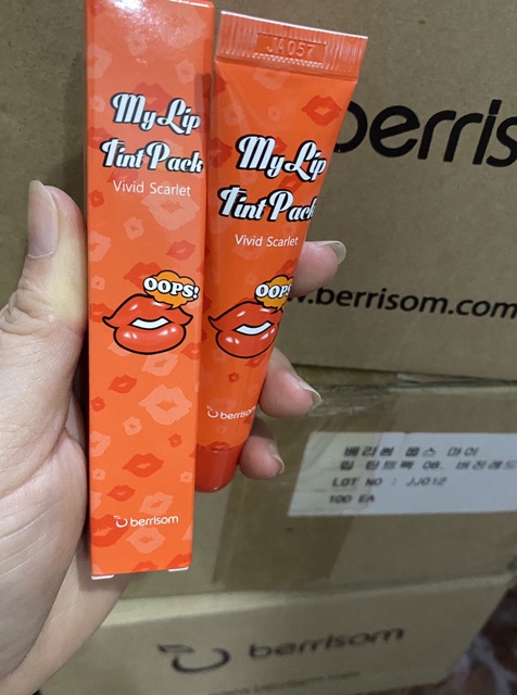 [Chính hãng ]Son xăm môi Hàn Quốc Berisom Chu My Lip Tint Pack# Vivid scalet -Màu cam đỏ | BigBuy360 - bigbuy360.vn