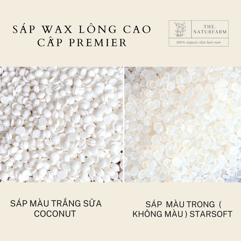 [ 500GR ] Sáp wax lông nóng cao cấp siêu bám lông, sáp coconut và trong suốt