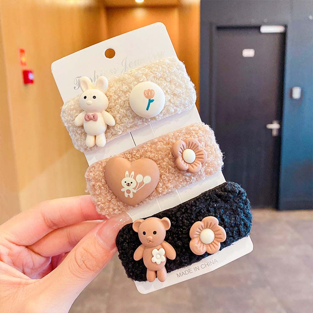 Kẹp tóc BB hình gấu bông dễ thương ngộ nghĩnh phong cách Hàn Quốc cho nữ