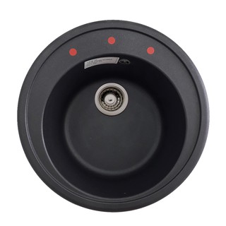 Carysil - chậu rửa bát hình tròn bằng đá granite - roa1-03 - màu đen - đường kính 510mm