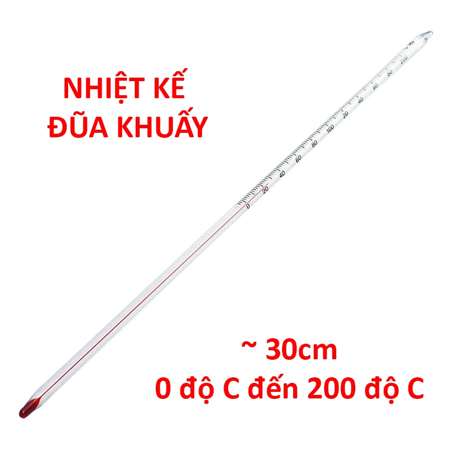 ✅ Nhiệt Kế Thủy Ngân 200 Độ | Đo Nhiệt Độ &amp; Khuấy Sáp Làm Nến -VT0897