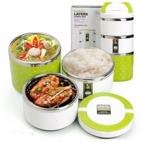 Hộp đựng cơm CAMEN 3 tầng INOX Cao Cấp Homio